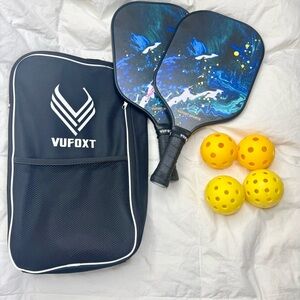 VUFOXT Pickleball Paddle Set paddles, balls and bag! Starter beginners set